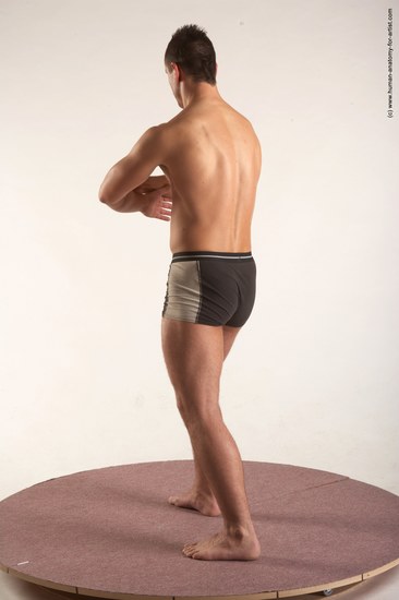 Underwear Martial art Man White Standing poses - ALL Average Short Brown Standing poses - simple Academic