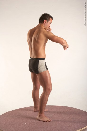 Underwear Martial art Man White Standing poses - ALL Average Short Brown Standing poses - simple Academic