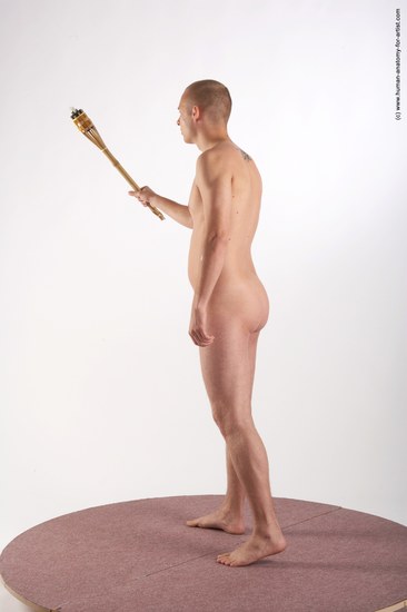 Nude Holding Man White Standing poses - ALL Average Bald Standing poses - simple Realistic