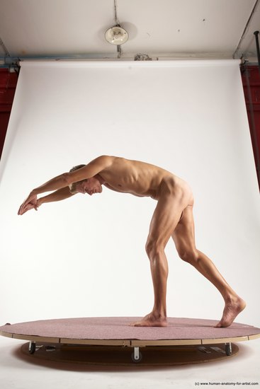 Nude Man White Athletic Short Brown Sitting poses - ALL Sitting poses - on knees Multi angles poses Realistic