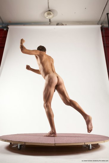 Nude Man White Standing poses - ALL Athletic Short Brown Standing poses - simple Multi angles poses Realistic