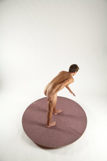 Nude Man White Standing poses - ALL Athletic Short Brown Standing poses - bend over Multi angles poses Realistic