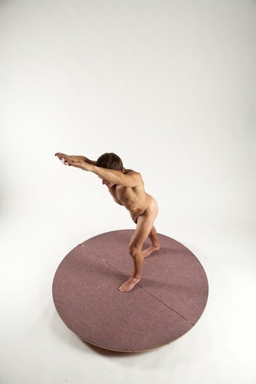 Nude Man White Standing poses - ALL Athletic Short Brown Standing poses - simple Multi angles poses Realistic