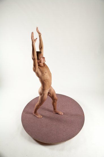 Nude Man White Standing poses - ALL Athletic Short Brown Standing poses - simple Multi angles poses Realistic