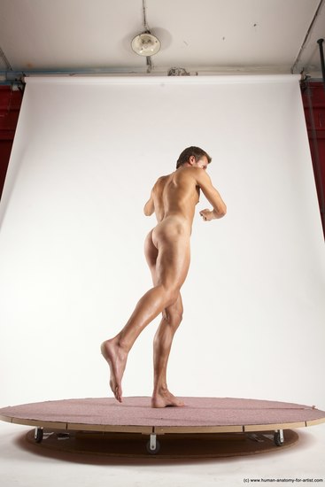 Nude Man White Standing poses - ALL Athletic Short Brown Standing poses - simple Multi angles poses Realistic