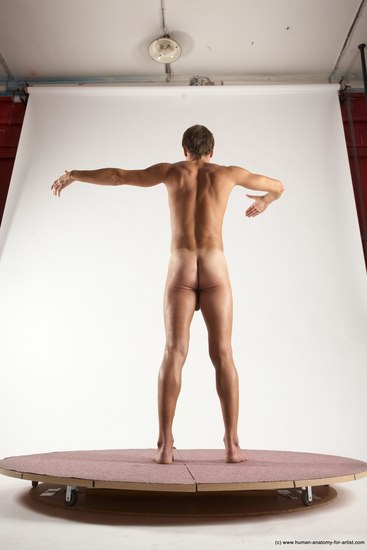 Nude Man White Standing poses - ALL Athletic Short Brown Standing poses - simple Multi angles poses Realistic