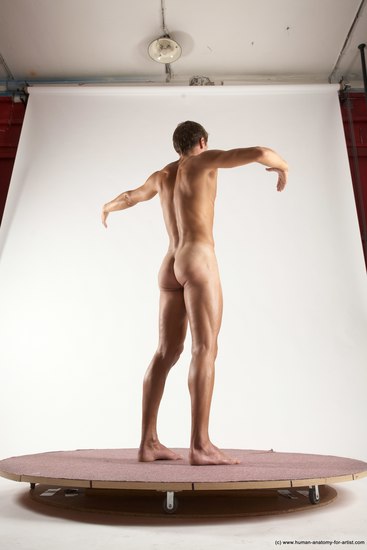 Nude Man White Standing poses - ALL Athletic Short Brown Standing poses - simple Multi angles poses Realistic