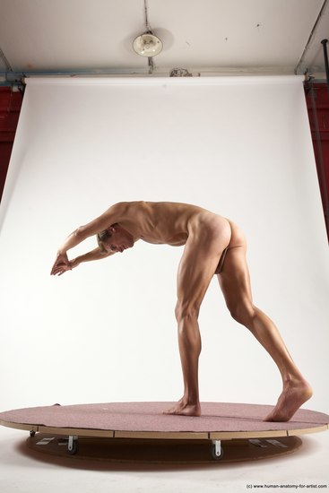 Nude Man White Athletic Short Brown Sitting poses - ALL Sitting poses - on knees Multi angles poses Realistic