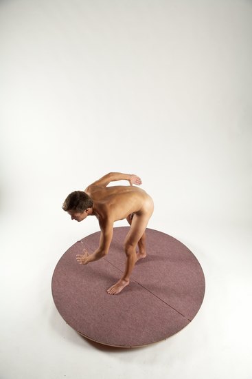 Nude Man White Standing poses - ALL Athletic Short Brown Standing poses - bend over Multi angles poses Realistic