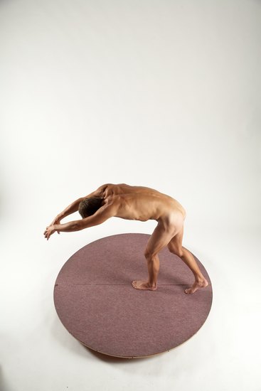 Nude Man White Athletic Short Brown Sitting poses - ALL Sitting poses - on knees Multi angles poses Realistic