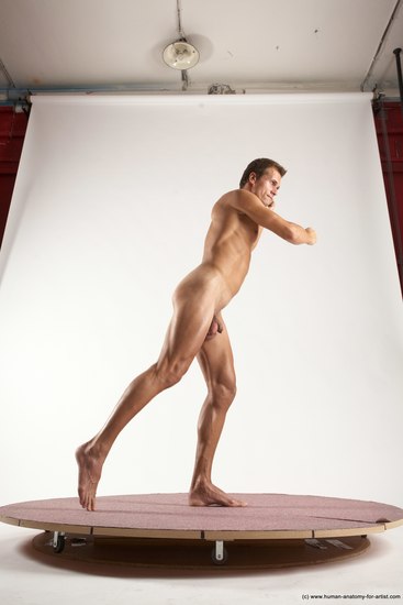 Nude Man White Standing poses - ALL Athletic Short Brown Standing poses - simple Multi angles poses Realistic