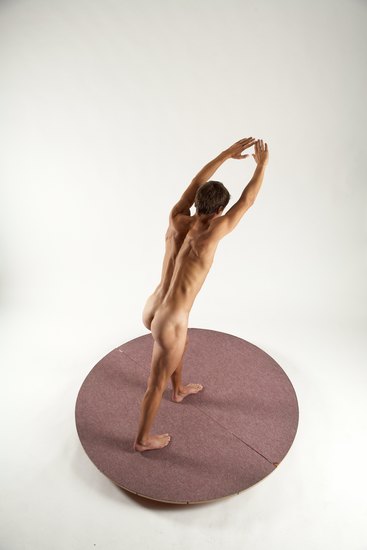 Nude Man White Standing poses - ALL Athletic Short Brown Standing poses - simple Multi angles poses Realistic