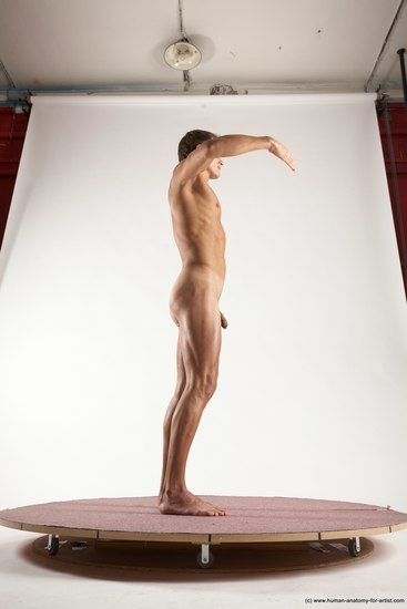 Nude Man White Standing poses - ALL Athletic Short Brown Standing poses - simple Multi angles poses Realistic