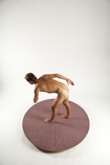 Nude Man White Standing poses - ALL Athletic Short Brown Standing poses - bend over Multi angles poses Realistic