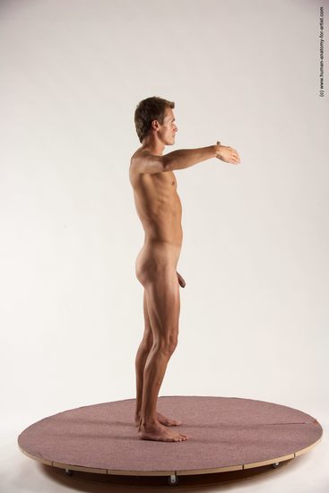 Nude Man White Standing poses - ALL Athletic Short Brown Standing poses - simple Multi angles poses Realistic