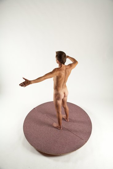 Nude Man White Standing poses - ALL Athletic Short Brown Standing poses - simple Multi angles poses Realistic