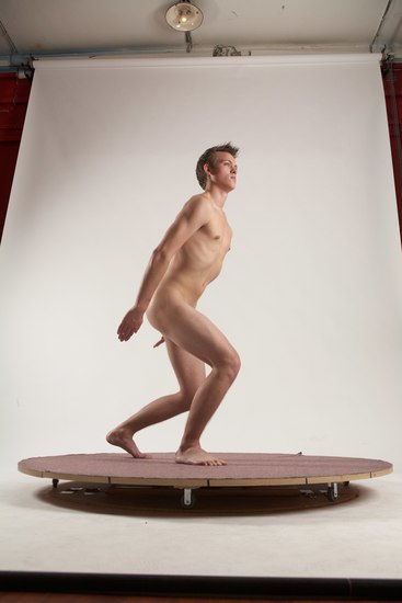 Nude Man White Standing poses - ALL Slim Short Brown Standing poses - simple Multi angles poses Realistic