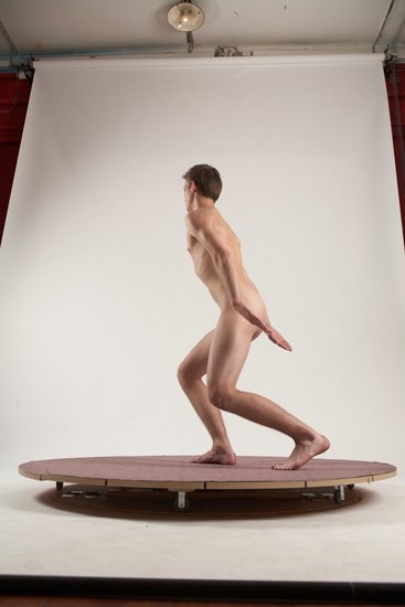 Nude Man White Standing poses - ALL Slim Short Brown Standing poses - simple Multi angles poses Realistic