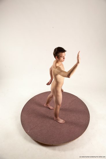 Nude Man White Standing poses - ALL Slim Short Brown Standing poses - simple Multi angles poses Realistic