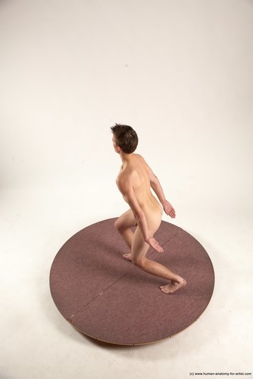 Nude Man White Standing poses - ALL Slim Short Brown Standing poses - simple Multi angles poses Realistic