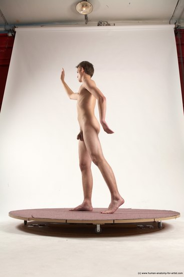 Nude Man White Standing poses - ALL Slim Short Brown Standing poses - simple Multi angles poses Realistic