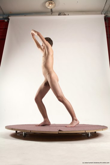 Nude Man White Standing poses - ALL Slim Short Brown Standing poses - simple Multi angles poses Realistic