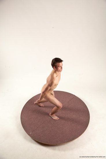 Nude Man White Standing poses - ALL Slim Short Brown Standing poses - simple Multi angles poses Realistic