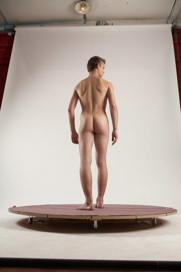 Nude Man White Standing poses - ALL Slim Short Brown Standing poses - simple Multi angles poses Realistic