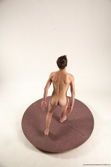 Nude Man White Standing poses - ALL Slim Short Brown Standing poses - simple Multi angles poses Realistic