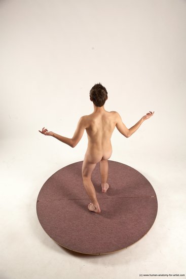 Nude Man White Standing poses - ALL Slim Short Brown Standing poses - simple Multi angles poses Realistic