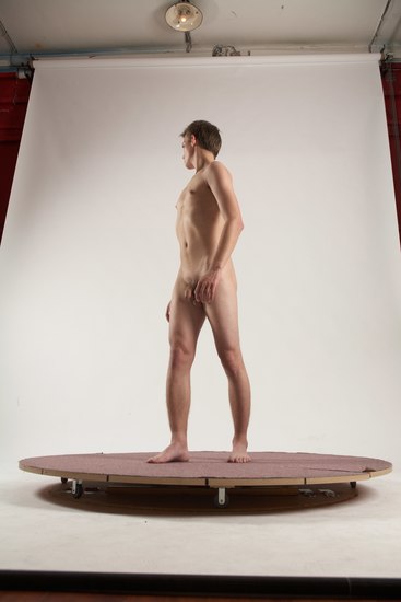 Nude Man White Standing poses - ALL Slim Short Brown Standing poses - simple Multi angles poses Realistic