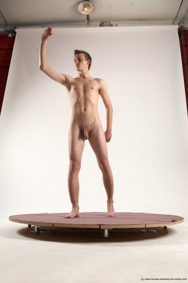 Nude Man White Standing poses - ALL Slim Short Brown Standing poses - simple Multi angles poses Realistic