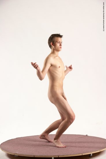 Nude Man White Standing poses - ALL Slim Short Brown Standing poses - simple Multi angles poses Realistic