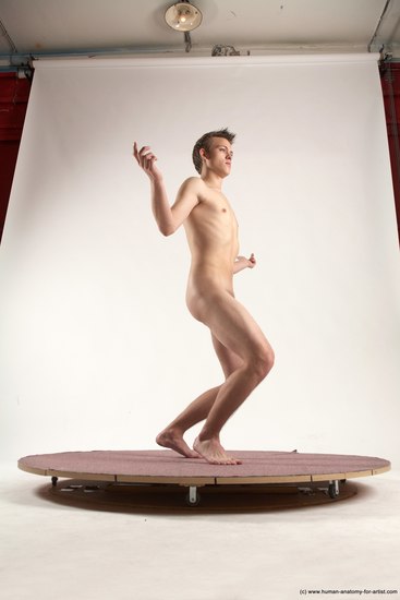 Nude Man White Standing poses - ALL Slim Short Brown Standing poses - simple Multi angles poses Realistic