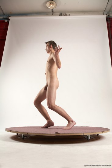 Nude Man White Standing poses - ALL Slim Short Brown Standing poses - simple Multi angles poses Realistic