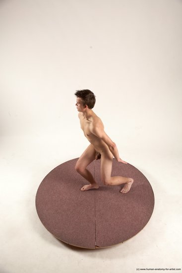 Nude Man White Standing poses - ALL Slim Short Brown Standing poses - simple Multi angles poses Realistic