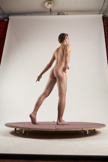 Nude Man White Standing poses - ALL Slim Short Brown Standing poses - simple Multi angles poses Realistic