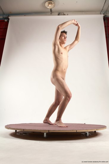 Nude Man White Standing poses - ALL Slim Short Brown Standing poses - simple Multi angles poses Realistic