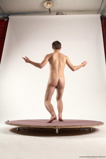 Nude Man White Standing poses - ALL Slim Short Brown Standing poses - simple Multi angles poses Realistic