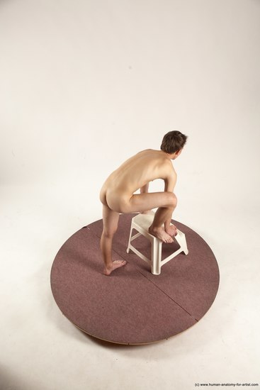 Nude Man White Standing poses - ALL Slim Short Brown Standing poses - simple Multi angles poses Realistic