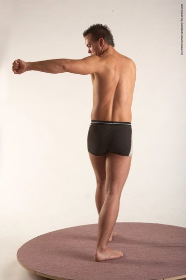 Underwear Martial art Man White Standing poses - ALL Average Short Brown Standing poses - simple Academic