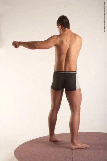 Underwear Martial art Man White Standing poses - ALL Average Short Brown Standing poses - simple Academic