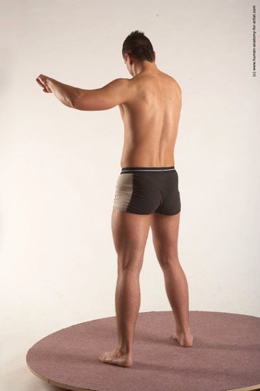 Underwear Martial art Man White Standing poses - ALL Average Short Brown Standing poses - simple Academic