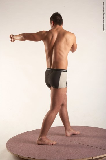 Underwear Martial art Man White Standing poses - ALL Average Short Brown Standing poses - simple Academic