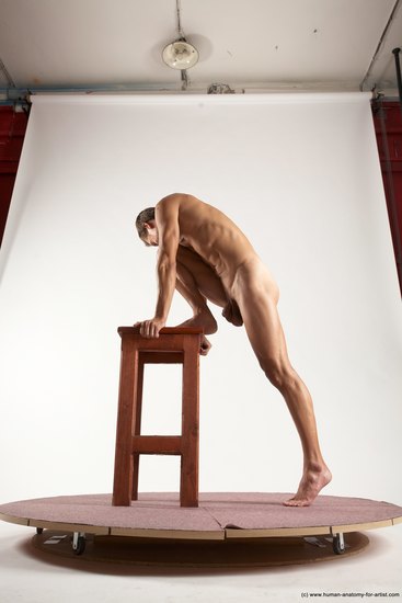 Nude Man White Standing poses - ALL Athletic Short Brown Standing poses - simple Multi angles poses Realistic