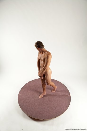 Nude Man White Standing poses - ALL Athletic Short Brown Standing poses - simple Multi angles poses Realistic