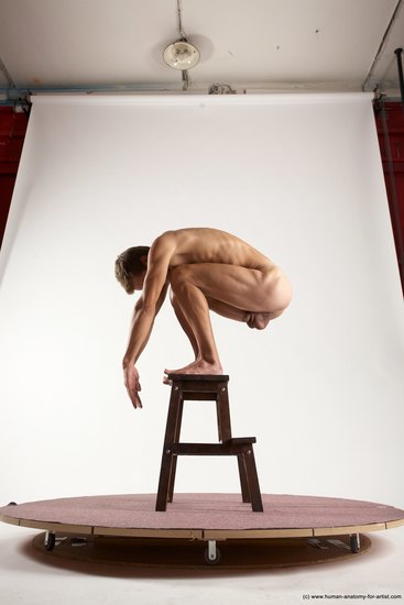 Nude Man White Standing poses - ALL Athletic Short Brown Standing poses - bend over Multi angles poses Realistic