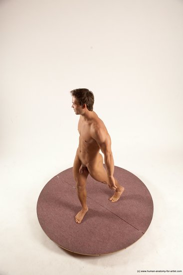 Nude Man White Standing poses - ALL Athletic Short Brown Standing poses - simple Multi angles poses Realistic