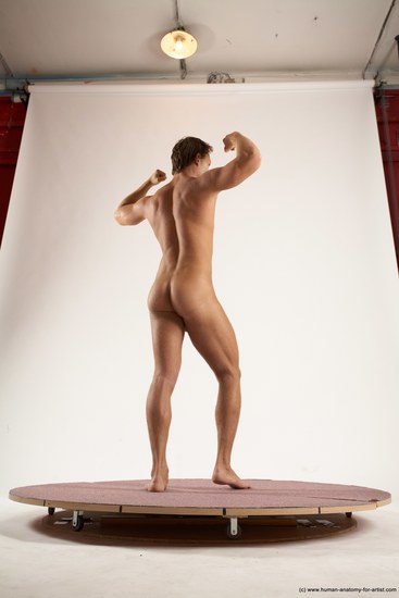 Nude Man White Standing poses - ALL Athletic Short Brown Standing poses - simple Multi angles poses Realistic