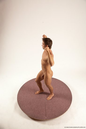 Nude Man White Standing poses - ALL Athletic Short Brown Standing poses - simple Multi angles poses Realistic